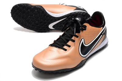 Men's Nike React Tiempo Legend 9 Pro TF Artificial Turf Low-Tops Football Shoes - Gold/White/Black