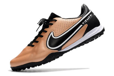 Men's Nike React Tiempo Legend 9 Pro TF Artificial Turf Low-Tops Football Shoes - Gold/White/Black