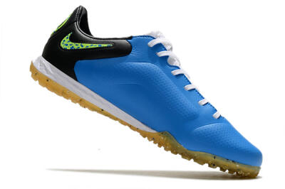 Men's Nike React Tiempo Legend 9 Pro TF Artificial Turf Low-Tops Football Shoes - Blue/Black/Yellow