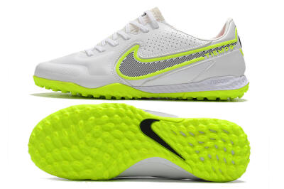 Men's Nike React Tiempo Legend 9 Pro TF Artificial Turf Low-Tops Football Shoes - White/Yellow/Black