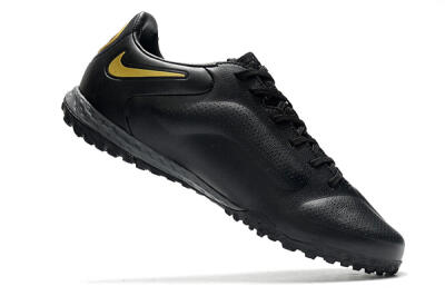 Men's Nike React Tiempo Legend 9 Pro TF Artificial Turf Low-Tops Football Shoes - Black/Gold/White