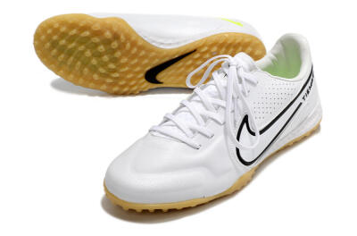 Men's Nike React Tiempo Legend 9 Pro TF Artificial Turf Low-Tops Football Shoes - White/Black/Brown