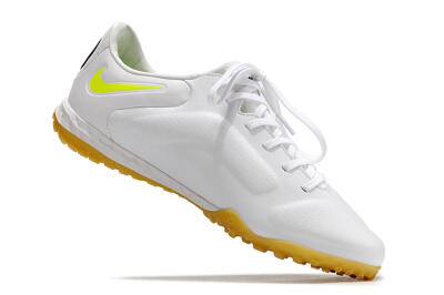 Men's Nike React Tiempo Legend 9 Pro TF Artificial Turf Low-Tops Football Shoes - White/Black/Brown