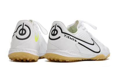 Men's Nike React Tiempo Legend 9 Pro TF Artificial Turf Low-Tops Football Shoes - White/Black/Brown