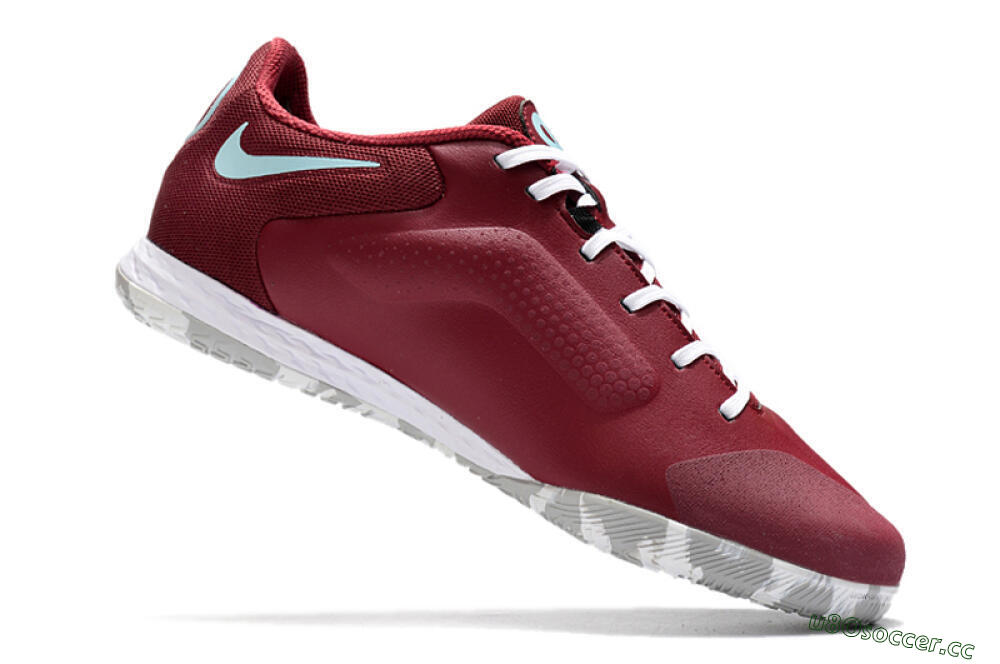 Men's Nike React Tiempo Legend 9 Pro IC Indoor & Futsal Low-Tops Football Shoes - Red/White/Jade 4