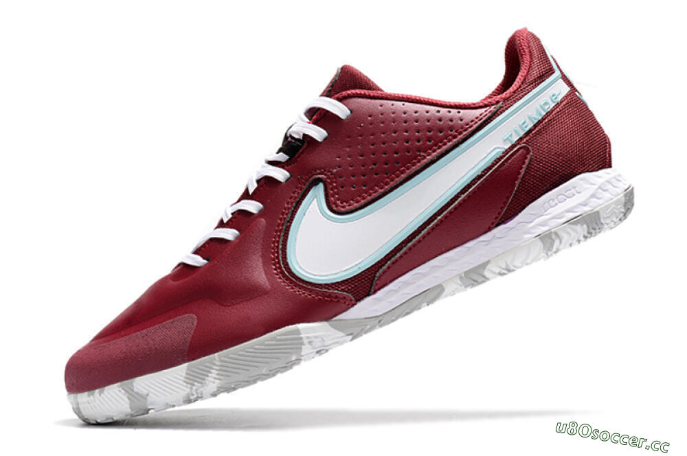 Men's Nike React Tiempo Legend 9 Pro IC Indoor & Futsal Low-Tops Football Shoes - Red/White/Jade 5
