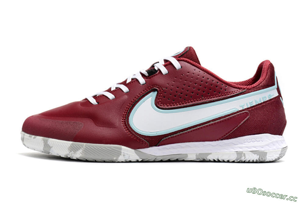 Men's Nike React Tiempo Legend 9 Pro IC Indoor & Futsal Low-Tops Football Shoes - Red/White/Jade 0