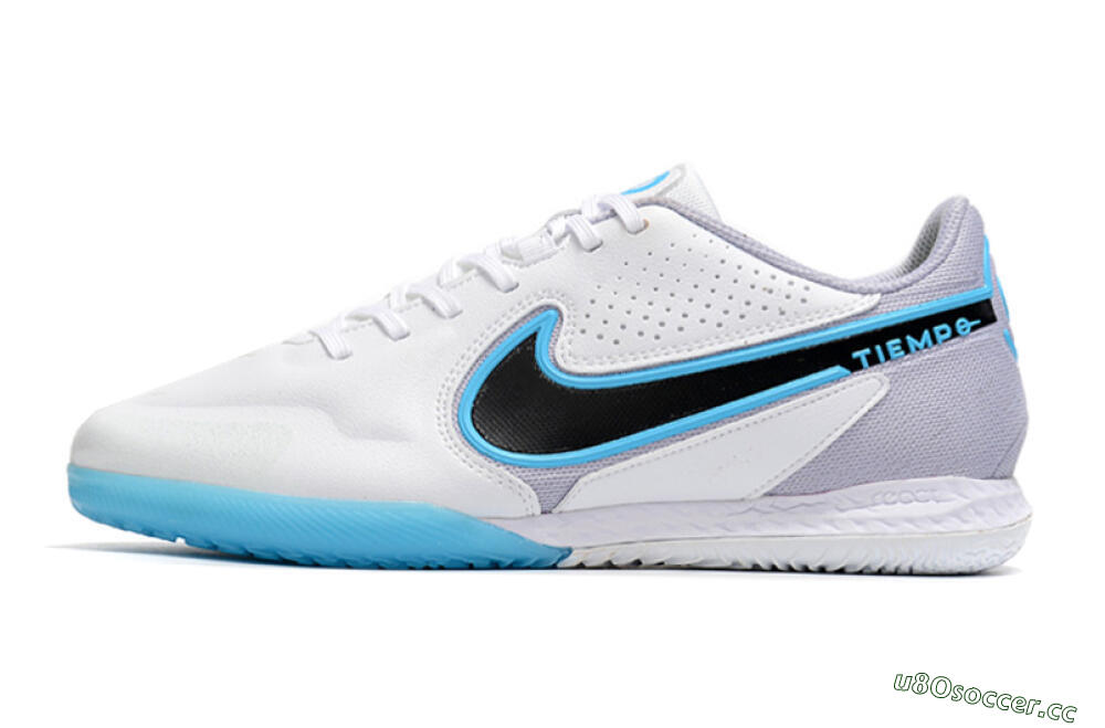 Men's Nike React Tiempo Legend 9 Pro IC Indoor & Futsal Low-Tops Football Shoes - White/Blue/Black 0