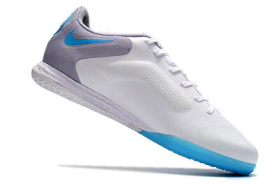 Men's Nike React Tiempo Legend 9 Pro IC Indoor & Futsal Low-Tops Football Shoes - White/Blue/Black