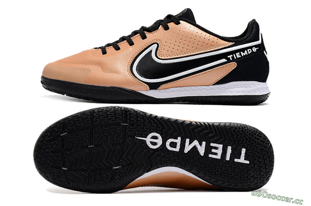 Men's Nike React Tiempo Legend 9 Pro IC Indoor & Futsal Low-Tops Football Shoes - Gold/Black/White 1