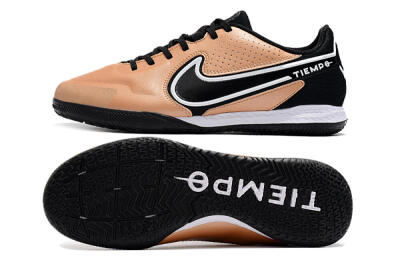 Men's Nike React Tiempo Legend 9 Pro IC Indoor & Futsal Low-Tops Football Shoes - Gold/Black/White