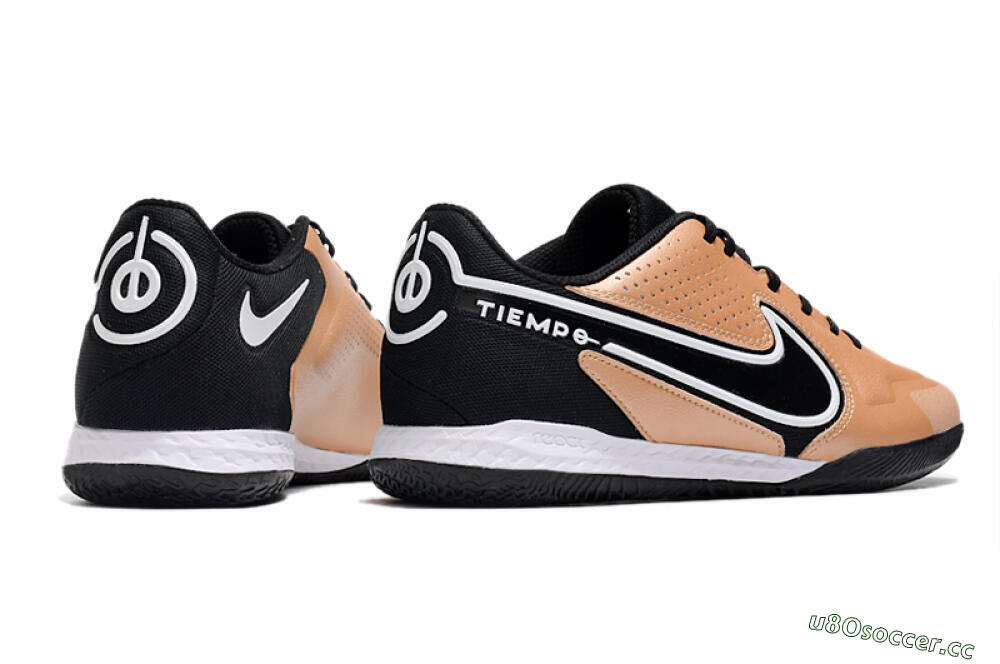 Men's Nike React Tiempo Legend 9 Pro IC Indoor & Futsal Low-Tops Football Shoes - Gold/Black/White 6