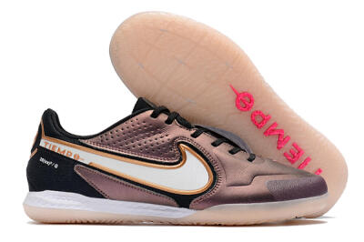 Men's Nike React Tiempo Legend 9 Pro IC Indoor & Futsal Low-Tops Football Shoes - Gold/White/Black