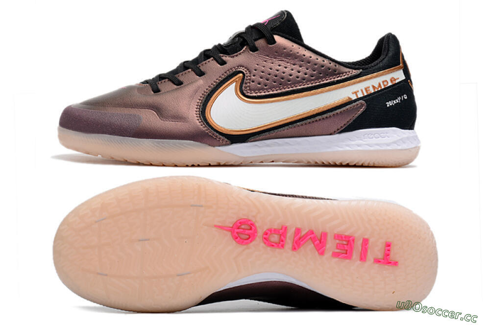Men's Nike React Tiempo Legend 9 Pro IC Indoor & Futsal Low-Tops Football Shoes - Gold/White/Black 1