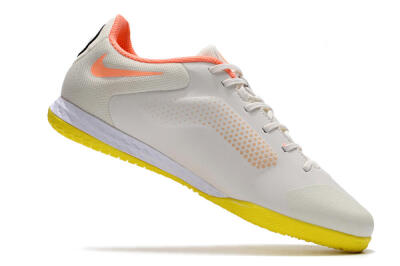 Men's Nike React Tiempo Legend 9 Pro IC Indoor & Futsal Low-Tops Football Shoes - White/Black/Yellow