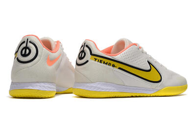 Men's Nike React Tiempo Legend 9 Pro IC Indoor & Futsal Low-Tops Football Shoes - White/Black/Yellow