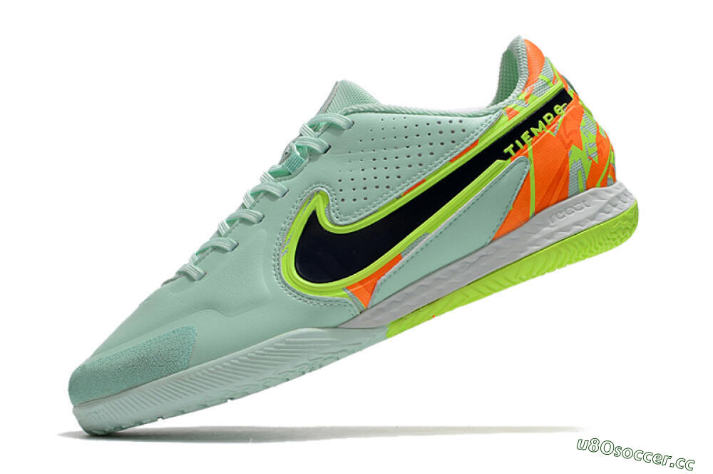Men's Nike React Tiempo Legend 9 Pro IC Indoor & Futsal Low-Tops Football Shoes - Jade/Black/Yellow/Red 5