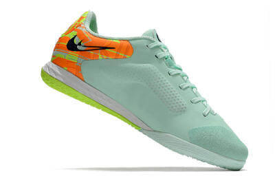 Men's Nike React Tiempo Legend 9 Pro IC Indoor & Futsal Low-Tops Football Shoes - Jade/Black/Yellow/Red