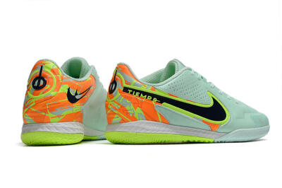 Men's Nike React Tiempo Legend 9 Pro IC Indoor & Futsal Low-Tops Football Shoes - Jade/Black/Yellow/Red