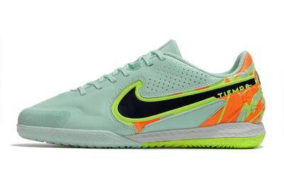 Men's Nike React Tiempo Legend 9 Pro IC Indoor & Futsal Low-Tops Football Shoes - Jade/Black/Yellow/Red