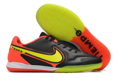 Men's Nike React Tiempo Legend 9 Pro IC Indoor & Futsal Low-Tops Football Shoes - Black/Yellow/Red