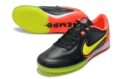 Men's Nike React Tiempo Legend 9 Pro IC Indoor & Futsal Low-Tops Football Shoes - Black/Yellow/Red