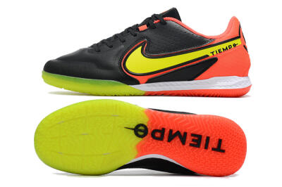 Men's Nike React Tiempo Legend 9 Pro IC Indoor & Futsal Low-Tops Football Shoes - Black/Yellow/Red
