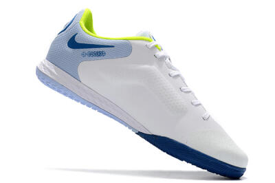 Men's Nike React Tiempo Legend 9 Pro IC Indoor & Futsal Low-Tops Football Shoes - White/Blue/Yellow