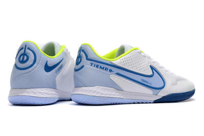 Men's Nike React Tiempo Legend 9 Pro IC Indoor & Futsal Low-Tops Football Shoes - White/Blue/Yellow