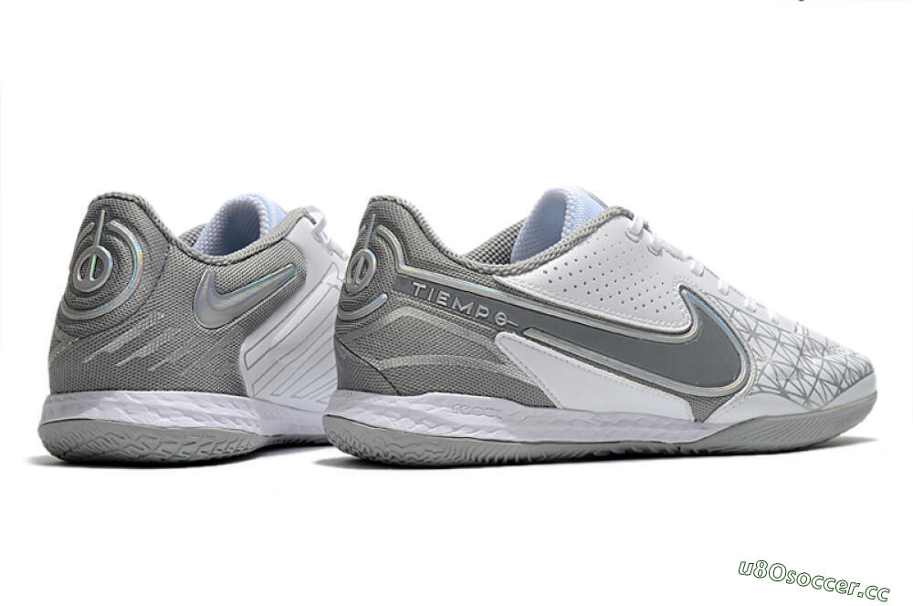 Men's Nike React Tiempo Legend 9 Pro IC Indoor & Futsal Low-Tops Football Shoes - White/Silver/Grey 6