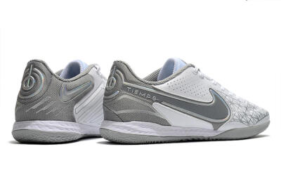 Men's Nike React Tiempo Legend 9 Pro IC Indoor & Futsal Low-Tops Football Shoes - White/Silver/Grey