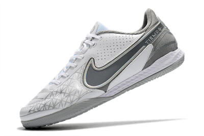 Men's Nike React Tiempo Legend 9 Pro IC Indoor & Futsal Low-Tops Football Shoes - White/Silver/Grey