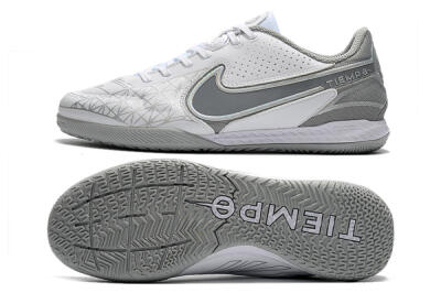 Men's Nike React Tiempo Legend 9 Pro IC Indoor & Futsal Low-Tops Football Shoes - White/Silver/Grey