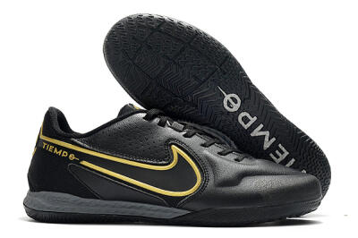 Men's Nike React Tiempo Legend 9 Pro IC Indoor & Futsal Low-Tops Football Shoes - Black/Gold/White