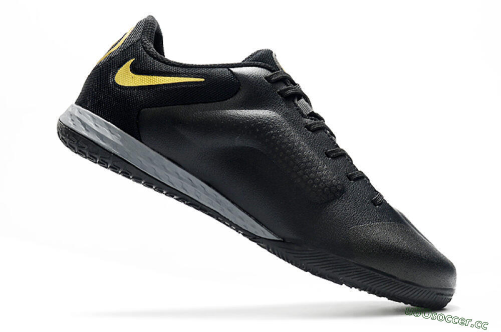 Men's Nike React Tiempo Legend 9 Pro IC Indoor & Futsal Low-Tops Football Shoes - Black/Gold/White 4