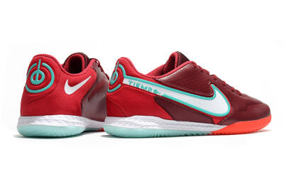 Men's Nike React Tiempo Legend 9 Pro IC Indoor & Futsal Low-Tops Football Shoes - Red/Jade/White