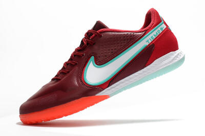 Men's Nike React Tiempo Legend 9 Pro IC Indoor & Futsal Low-Tops Football Shoes - Red/Jade/White