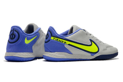 Men's Nike React Tiempo Legend 9 Pro IC Indoor & Futsal Low-Tops Football Shoes - Grey/Yellow/Blue