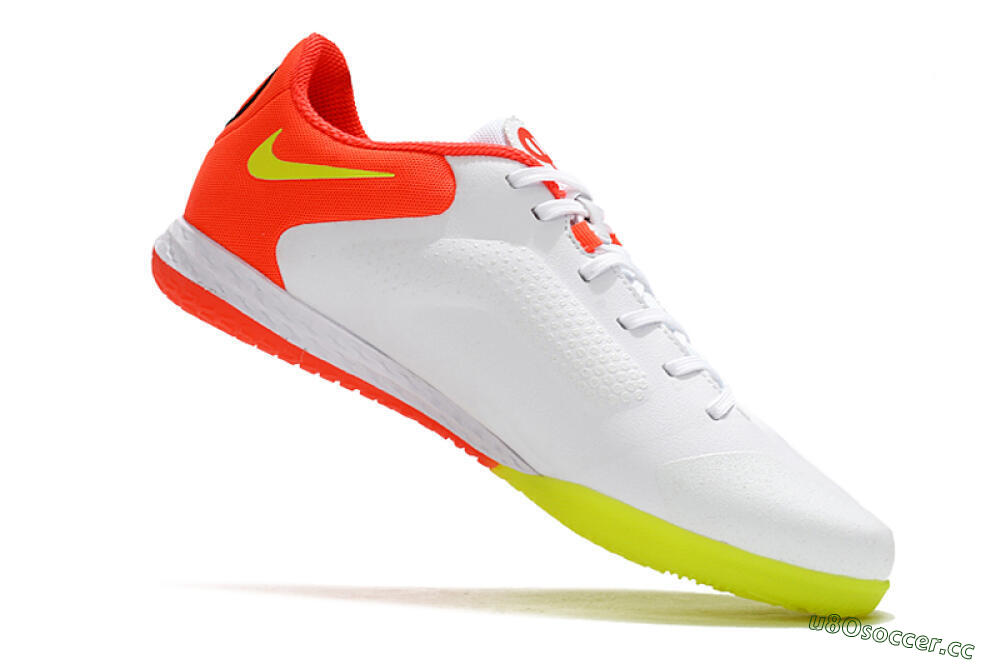 Men's Nike React Tiempo Legend 9 Pro IC Indoor & Futsal Low-Tops Football Shoes - White/Yellow/Red 4