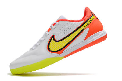 Men's Nike React Tiempo Legend 9 Pro IC Indoor & Futsal Low-Tops Football Shoes - White/Yellow/Red