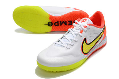 Men's Nike React Tiempo Legend 9 Pro IC Indoor & Futsal Low-Tops Football Shoes - White/Yellow/Red