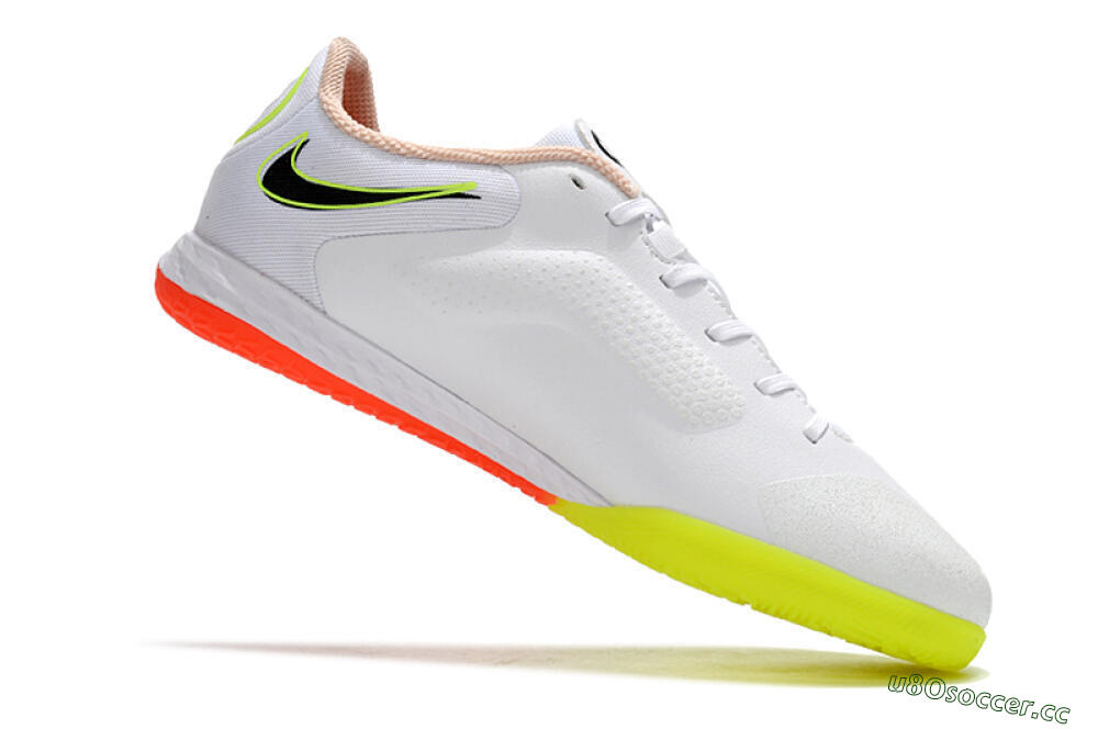 Men's Nike React Tiempo Legend 9 Pro IC Indoor & Futsal Low-Tops Football Shoes - White/Black/Yellow/Red 4