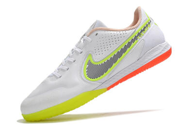 Men's Nike React Tiempo Legend 9 Pro IC Indoor & Futsal Low-Tops Football Shoes - White/Black/Yellow/Red