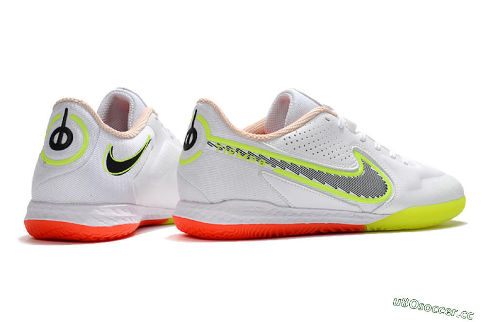 Men's Nike React Tiempo Legend 9 Pro IC Indoor & Futsal Low-Tops Football Shoes - White/Black/Yellow/Red 6