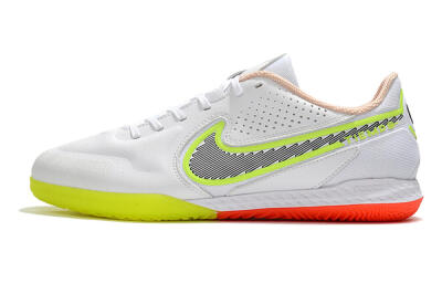 Men's Nike React Tiempo Legend 9 Pro IC Indoor & Futsal Low-Tops Football Shoes - White/Black/Yellow/Red
