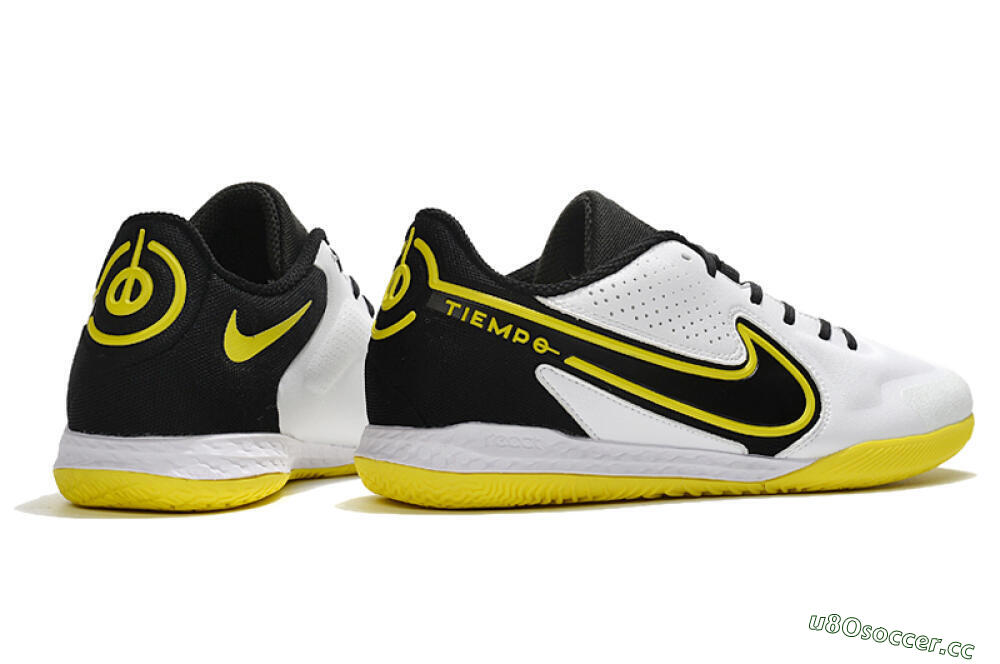 Men's Nike React Tiempo Legend 9 Pro IC Indoor & Futsal Low-Tops Football Shoes - White/Yellow/Black 6