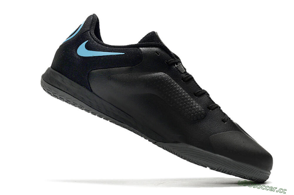 Men's Nike React Tiempo Legend 9 Pro IC Indoor & Futsal Low-Tops Football Shoes - Black/Blue 4