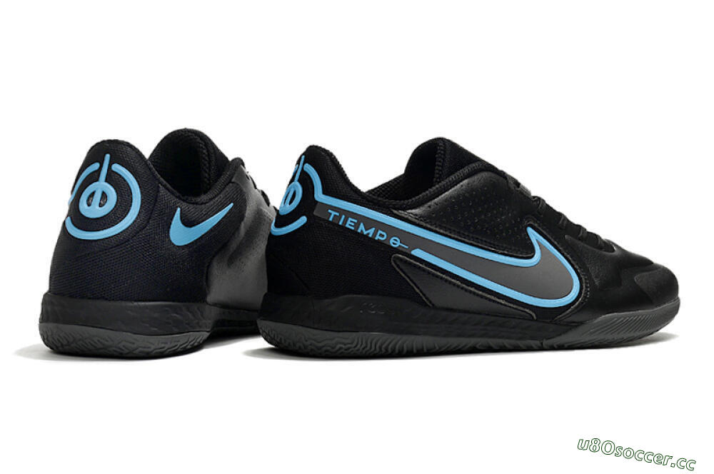 Men's Nike React Tiempo Legend 9 Pro IC Indoor & Futsal Low-Tops Football Shoes - Black/Blue 6