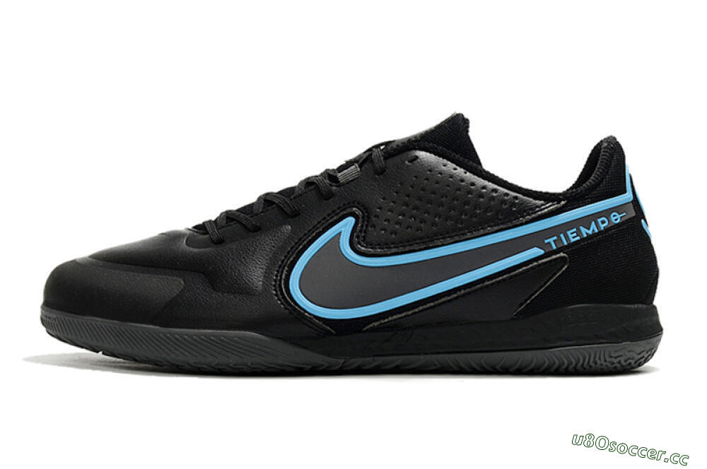 Men's Nike React Tiempo Legend 9 Pro IC Indoor & Futsal Low-Tops Football Shoes - Black/Blue 0