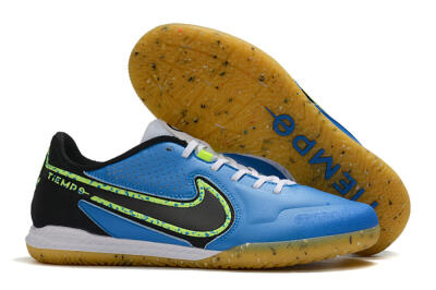 Men's Nike React Tiempo Legend 9 Pro IC Indoor & Futsal Low-Tops Football Shoes - Blue/Yellow/Black